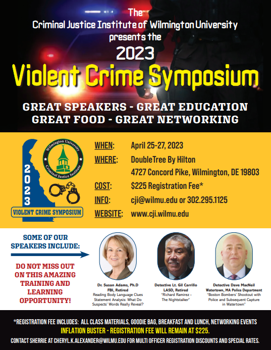 Wilmington University Criminal Justice Institute violent crime symposium